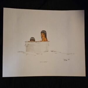 “Quit Looking” by Peggy Tiger – 1983 Native American Art Print – $150